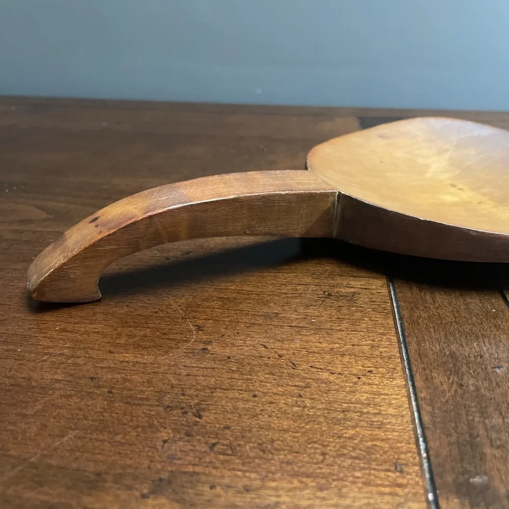 Early American Treen Ware Butter paddle scoop LARGE SPOON VTG - BEAUTIFUL!